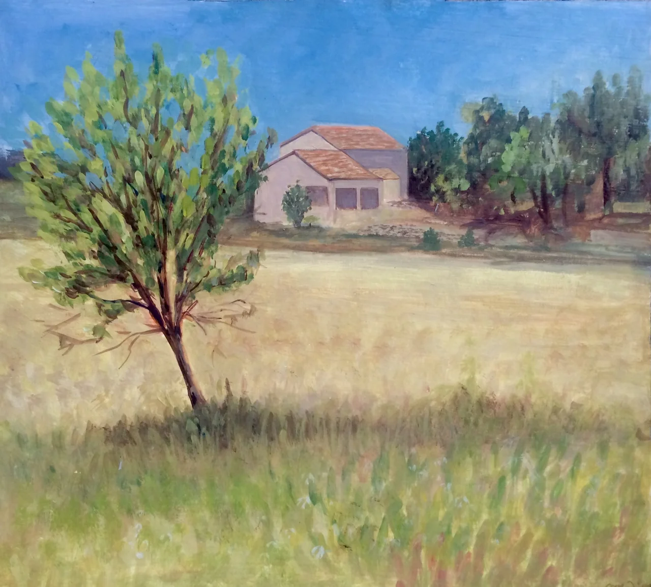 Landscape with Tree 2015. Oil on gessoed cardboard. 