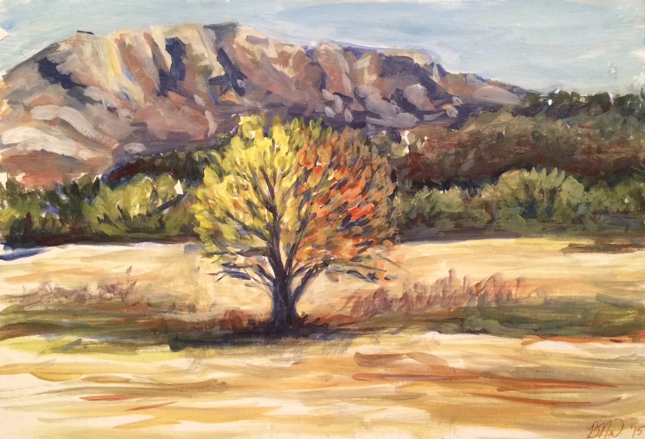 Monte Sainte-Victoire Landscape 2015. Oil on gessoed cardboard. 