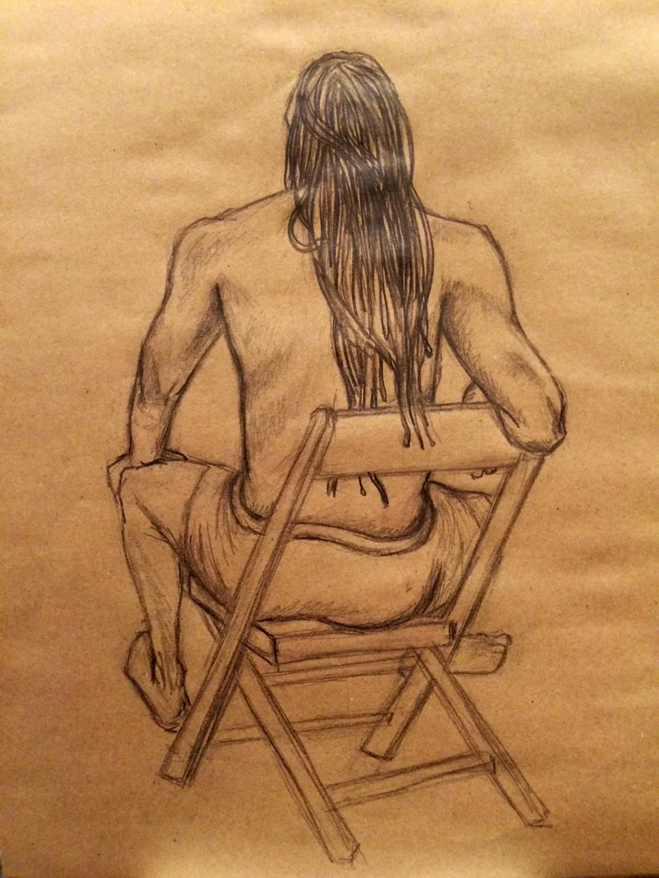Figure Sketch III 2014. Charcoal pencil on paper.