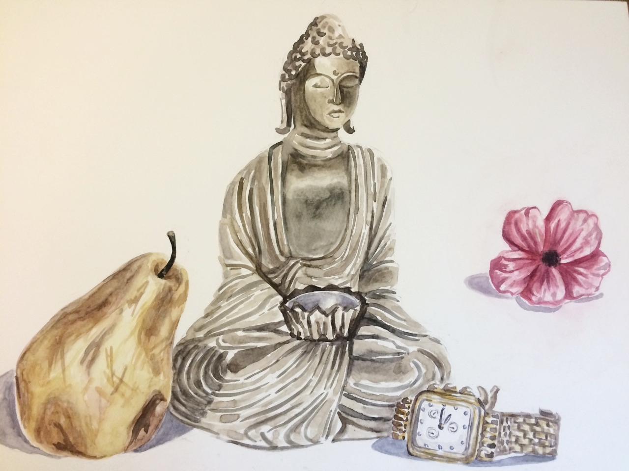 Patience 2016. Watercolor on paper.