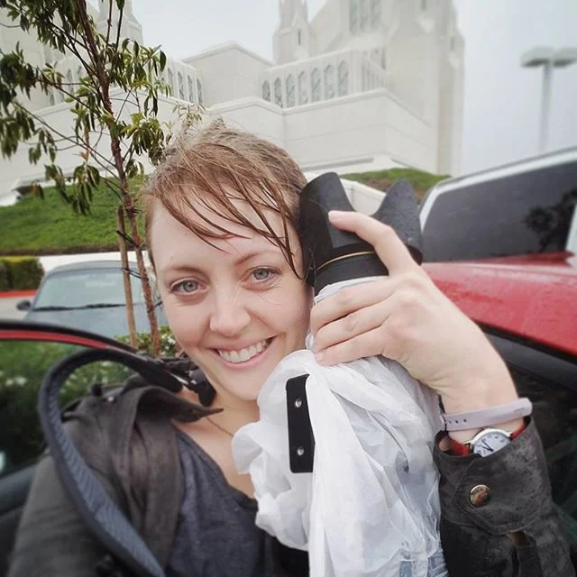 This is me. Wet from the rain and happy. 