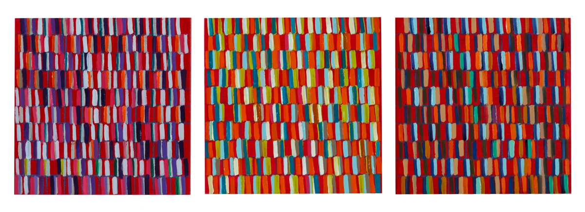 MANY LINES TRYPTICH