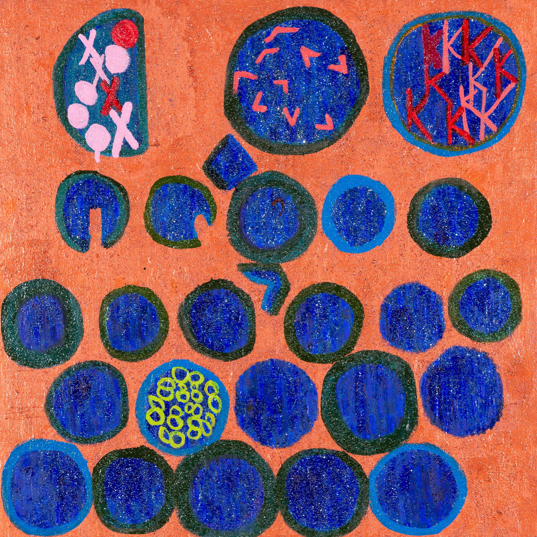 Copper and Blue Circles