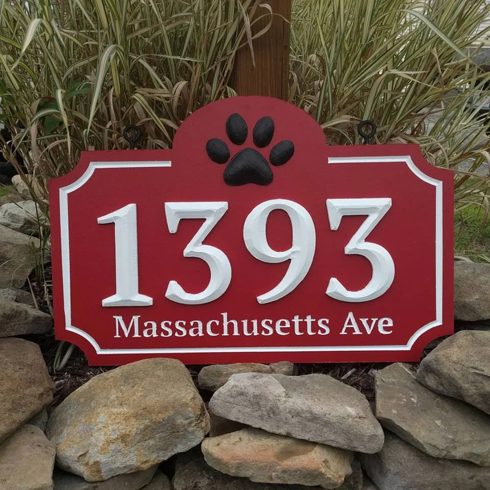 PVC - 3D Text & Paw - Double sided