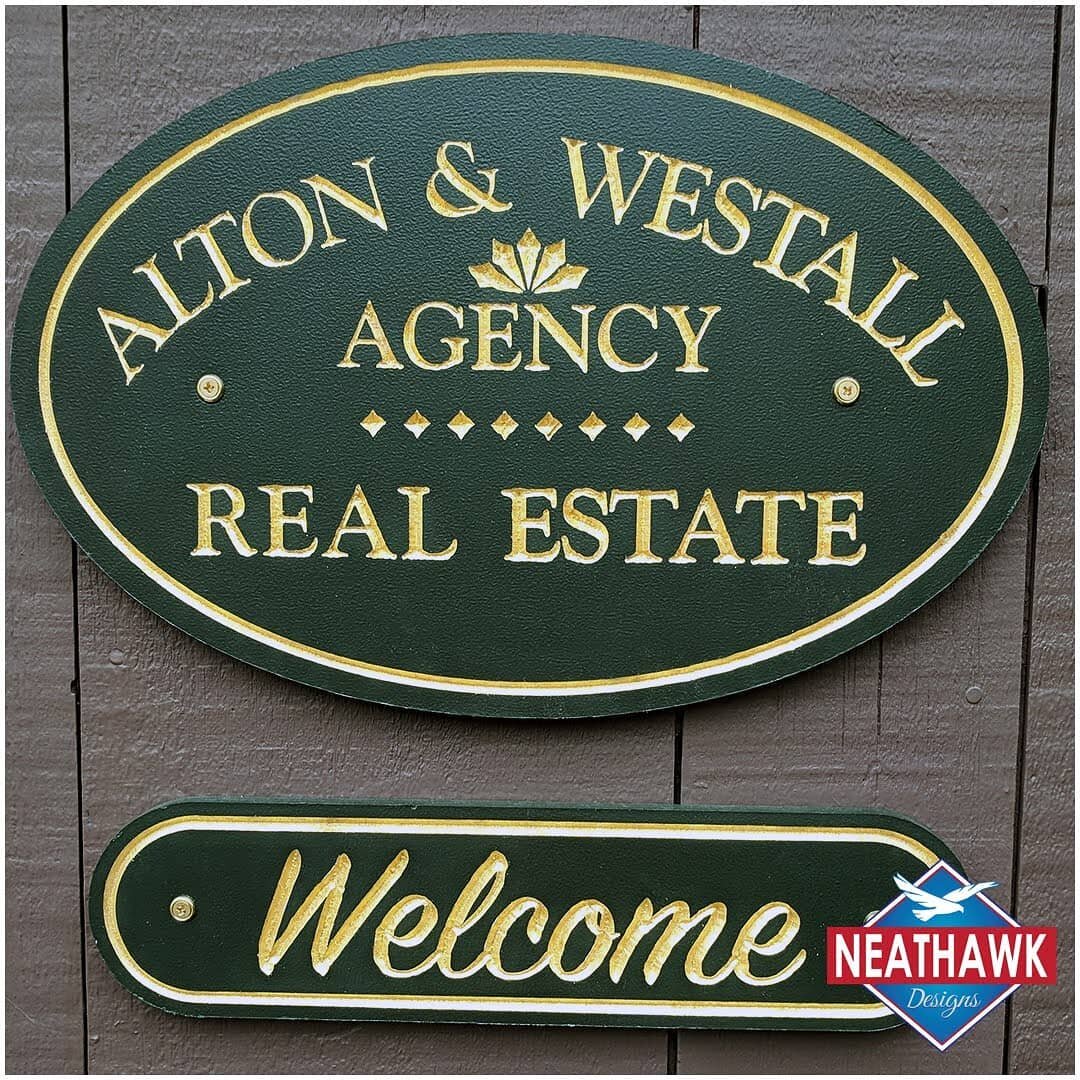 2019 Business Sign
24in x 18in
vCarve
Materials: PVC golf leaf
Location: Williamstown, Ma
&bull;
&bull;
Order your custom sign today!
(413) 441-8481
www.NeathawkDesigns.com
&bull;
&bull;
#altonwestall
#realestatesigns 
#realestate 
#goldleaf
#gold
#p