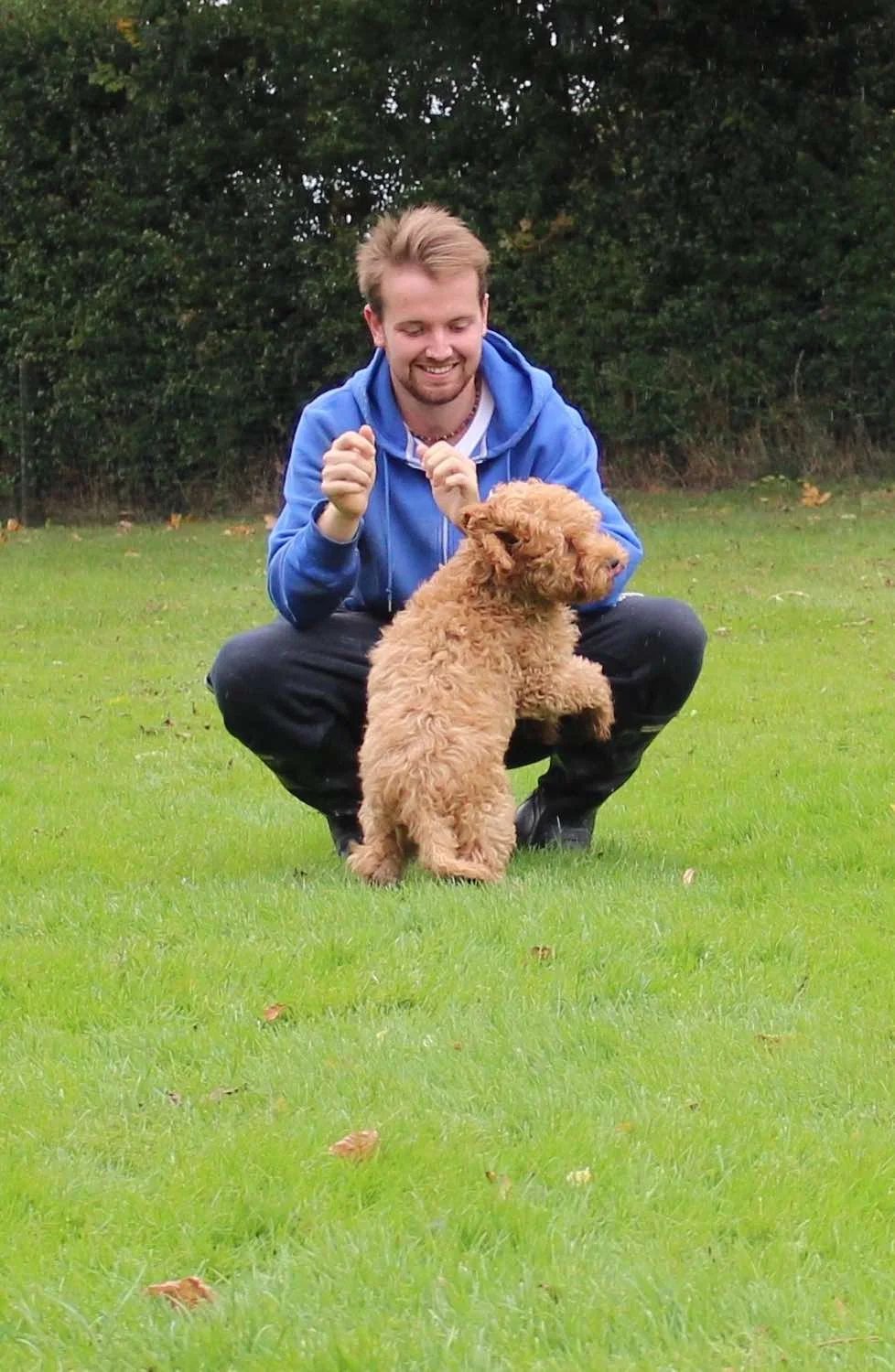 James with Wilf, doing some training, but I think it was just about them having fun!!!