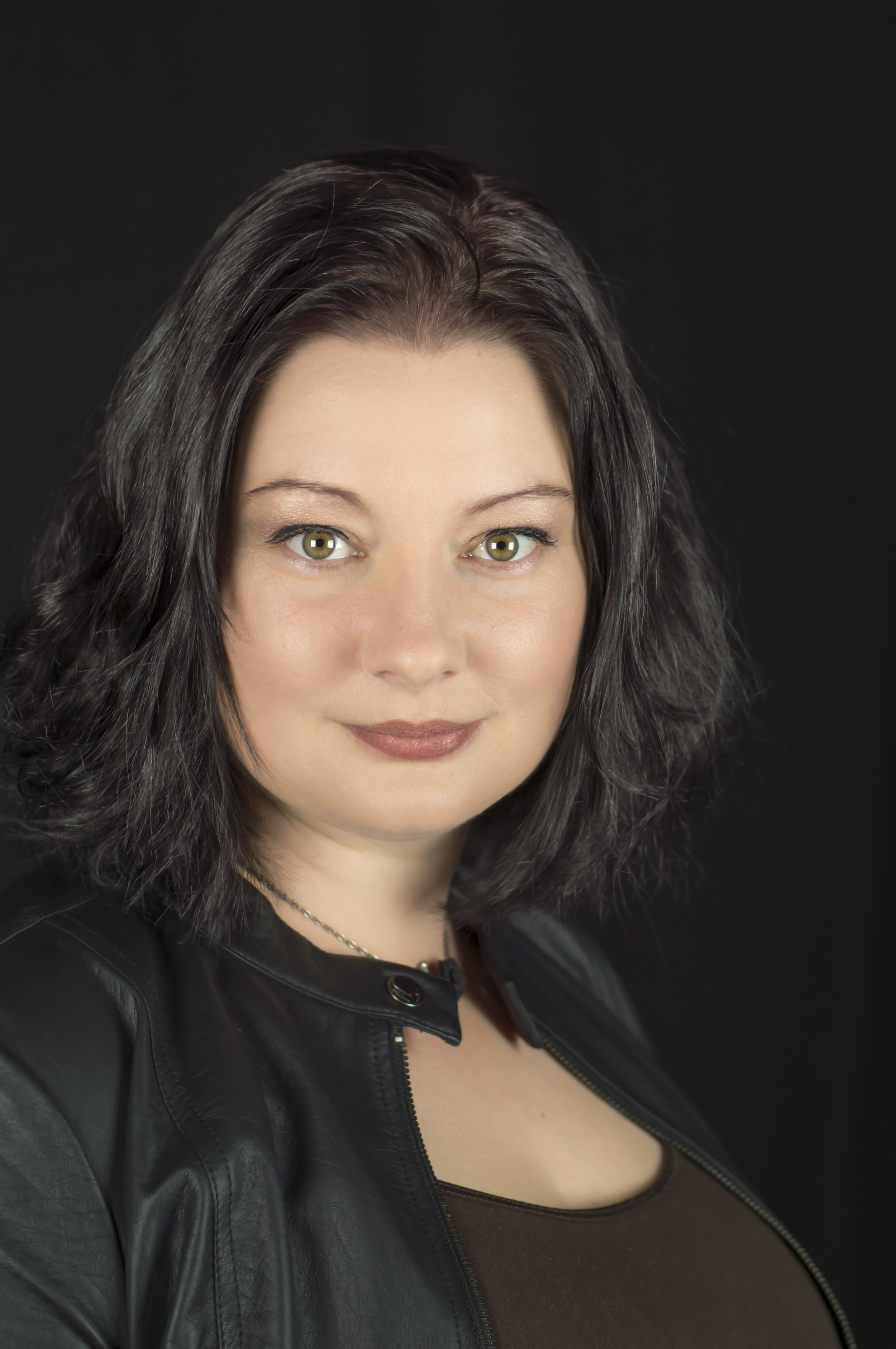 Headshot of Pretty Lady in Studio