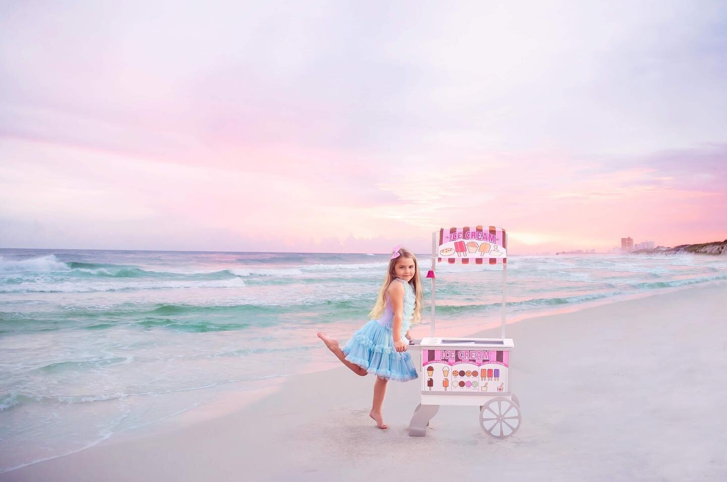 New ice cream cart prop! #pcbphotographer #icecream #pastelbeach #beach #photography