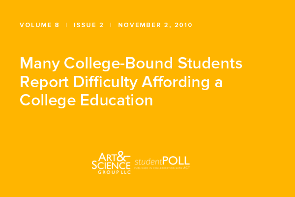 Many College-Bound Students Report Difficulty Affording a College Education