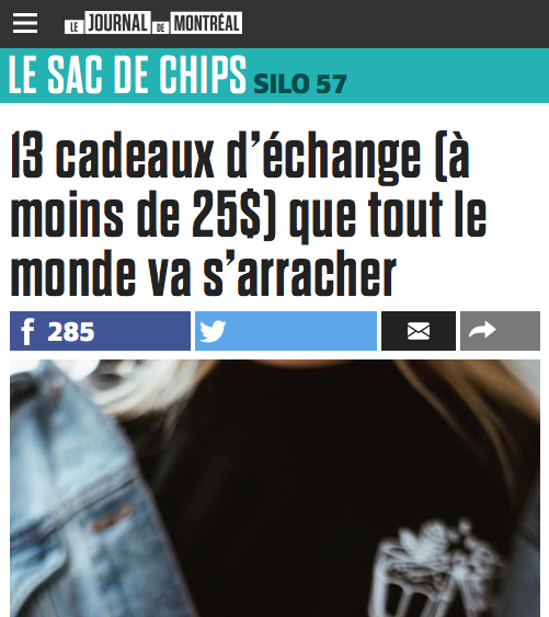 Journal - 13 cadeaux d’échange