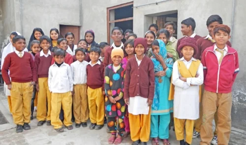 04 30 16 Girls from New hope childre`s home in their new uniforms donated by Norgien Girls Heidi & Marte ..jpg