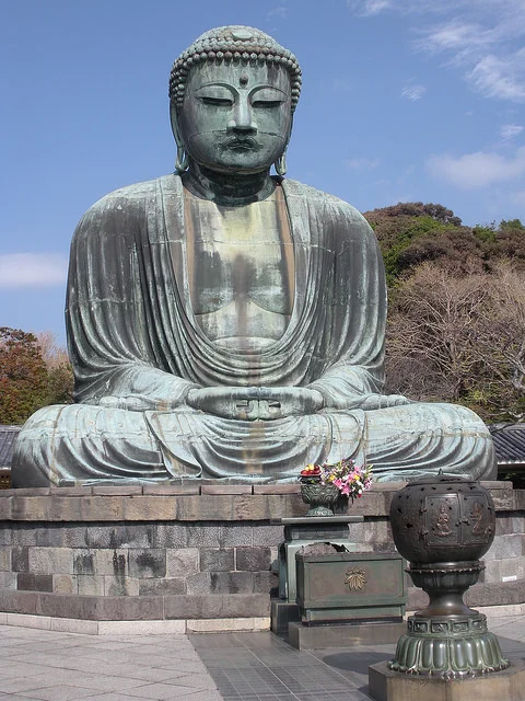 The Great Buddha at Kotoku-in, Kamakura, 13th century. Bronze, 11.3 meters. Photo by Meher McArthur. All rights reserved. From Meher McArthur, “ Stillness and Strength ,” Buddhist Door, October 2, 2017. Permission pending.