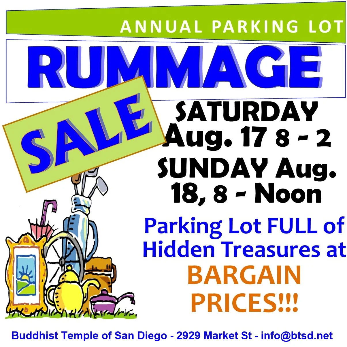 Save the Date for Bargains - 2019 RUMMAGE SALE!