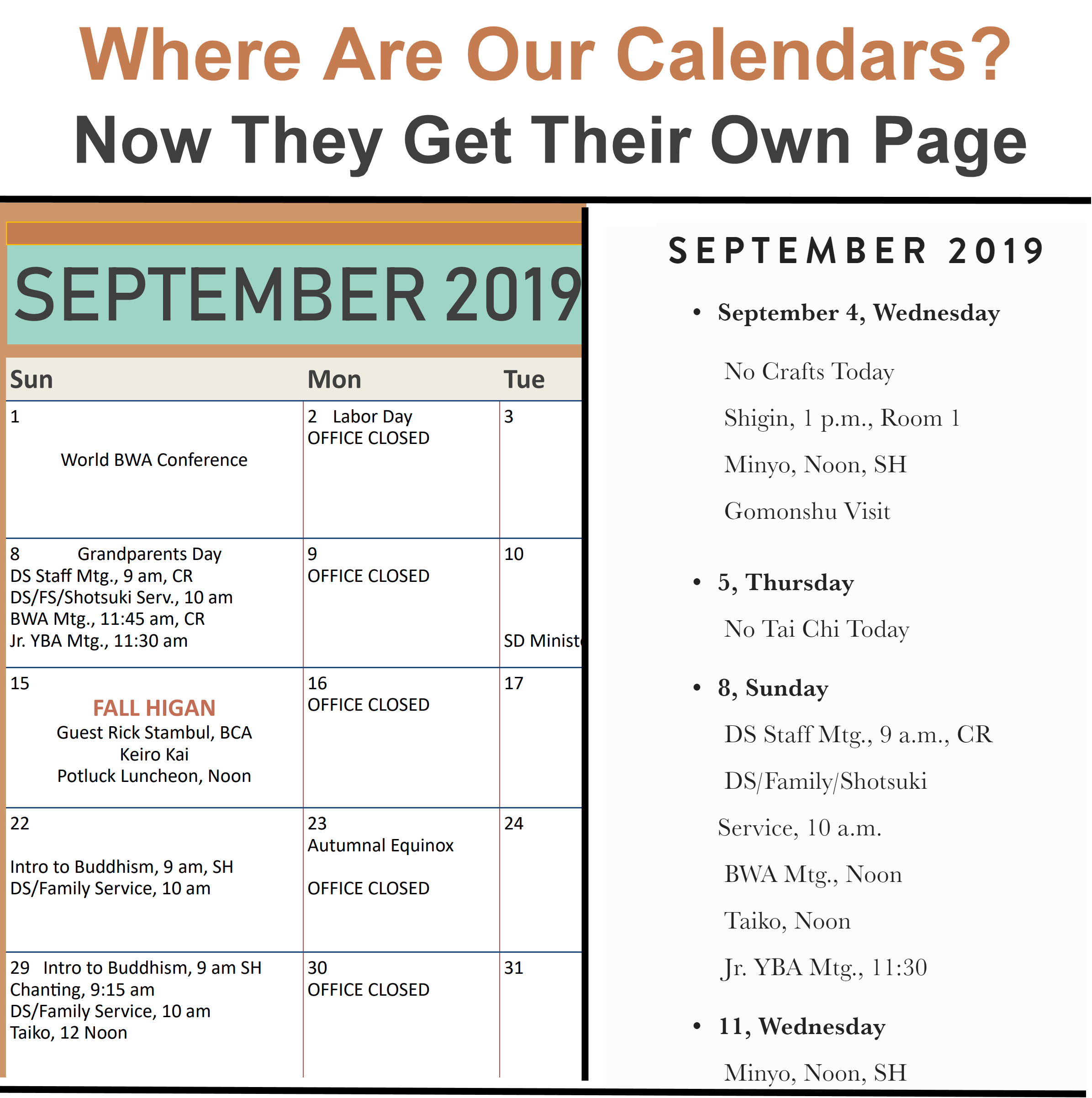 List and Grid Calendars All in One Place