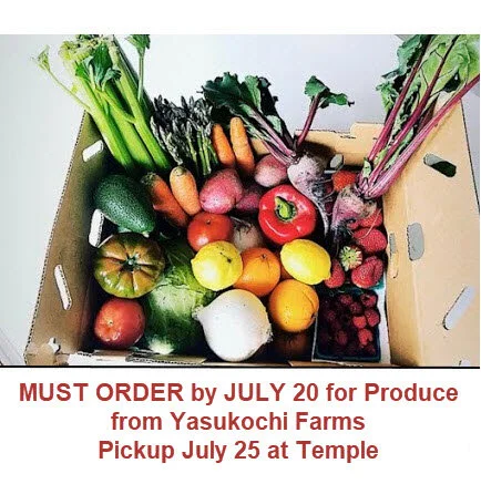 Yasukochi Order Deadline Is July 20 - Pick up July 25