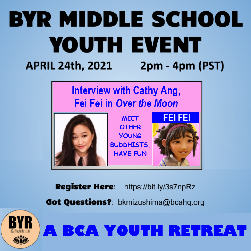 First BCA Youth Retreat in 2021! With Cathy Ang (Fei Fei in "Over the Moon")