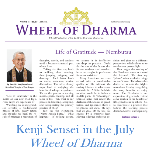 Congratulations Sensei! Your Dharma across the BCA