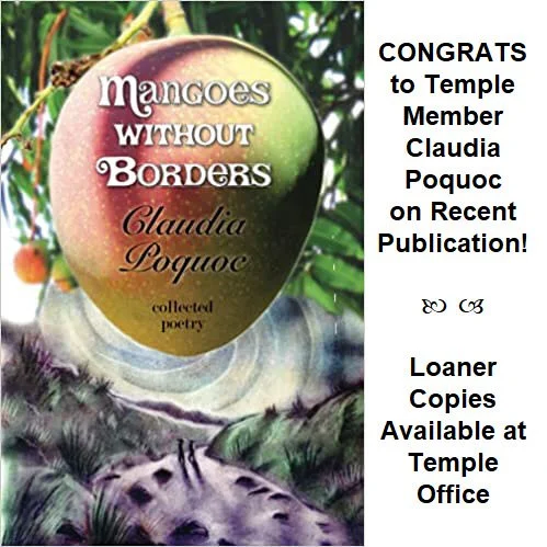 Contratulations Temple Member Claudia Poquoc on Poetry Book Publication
