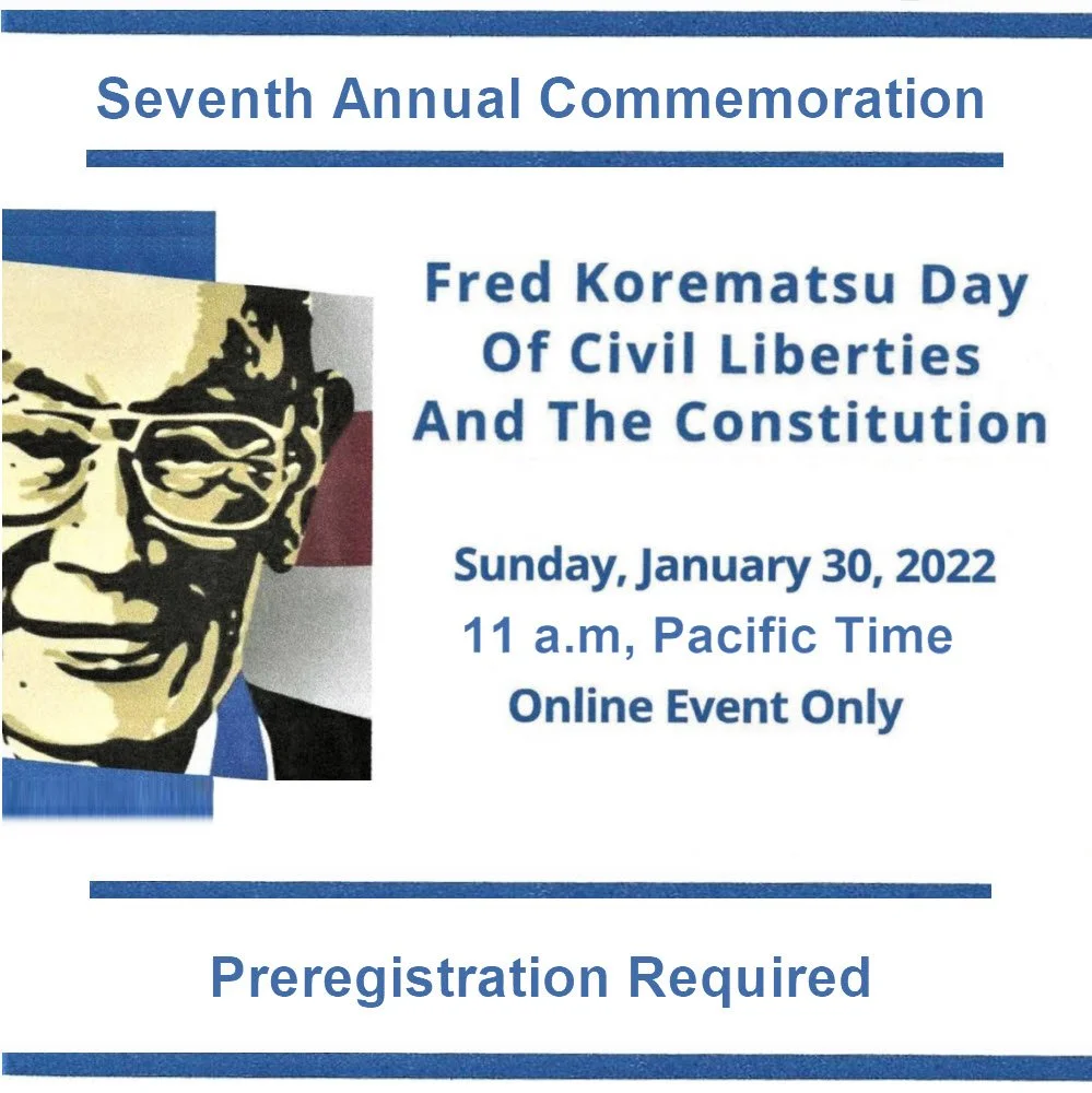 Fred Korematsu Day of Remembrance Live via Zoom