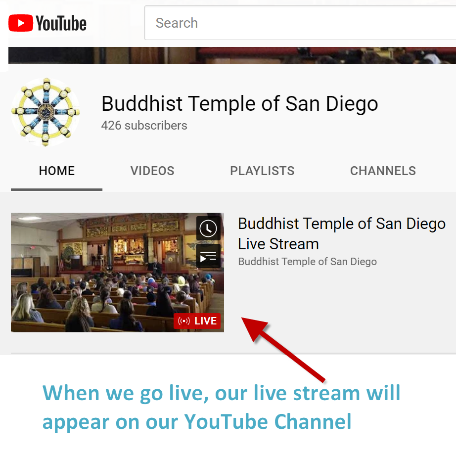 Livestream Our Ohigan Service on YouTube
