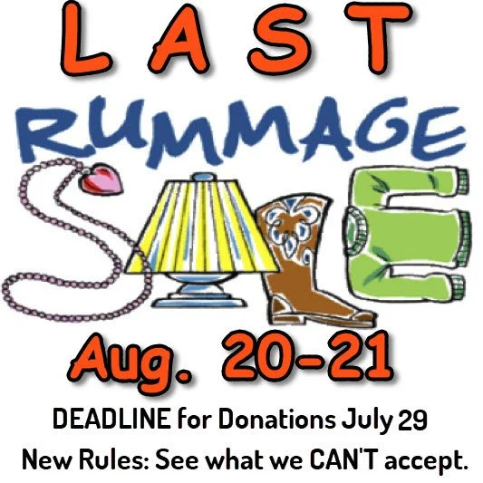 Reminder: Our Last Rummage Sale