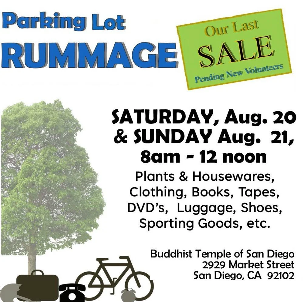 Our Rummage Sale Aug. 20-21 -- Spread the News