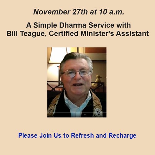 Join Us for Sunday Dharma November 27
