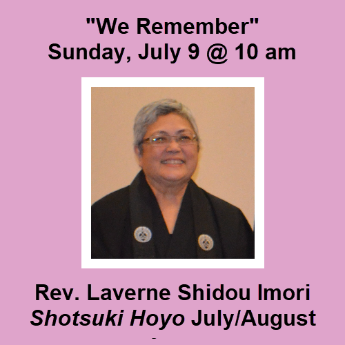 Rev. Laverne with Comforting Dharma, July 9