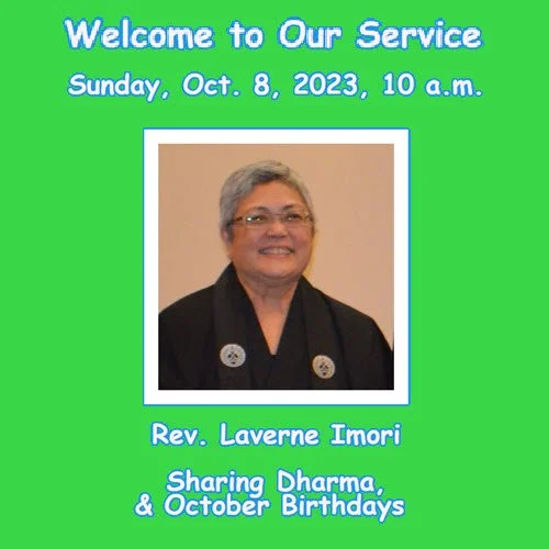 Join Us, Sunday, October 8 @ 10 a.m.