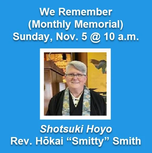 WATCH RECORDED LIVESTREAM of Monthly Memorial Service with Rev. Smitty