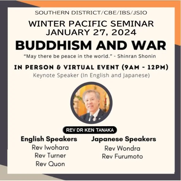 BUDDHISM &amp; WAR: Register thru Temple by Friday, Jan. 19