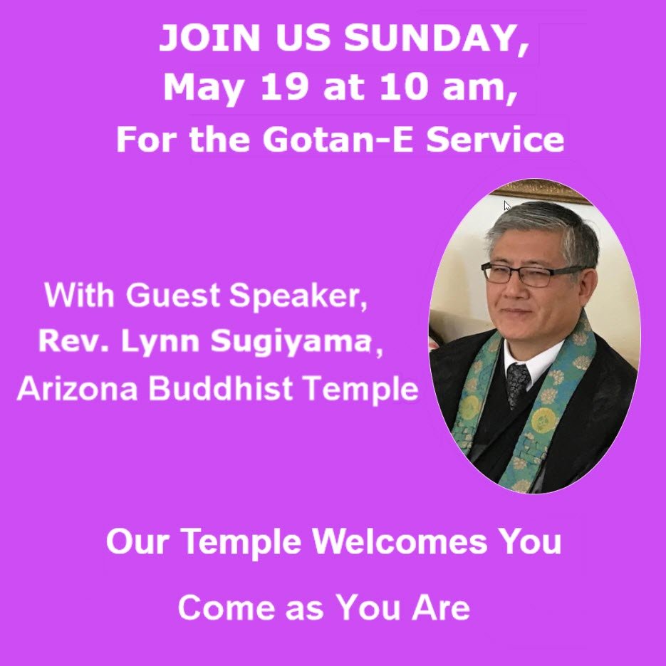 Join Us this Sunday for Gotan-E, Shinran's Birthday, with Rev. Lynn Sugiyama