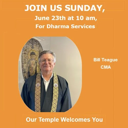 Please Join Us this Sunday for Dharma Services
