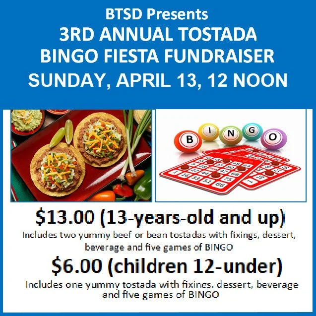 APRIL 13 Family Fun: Tostadas + Bingo =  Fiesta