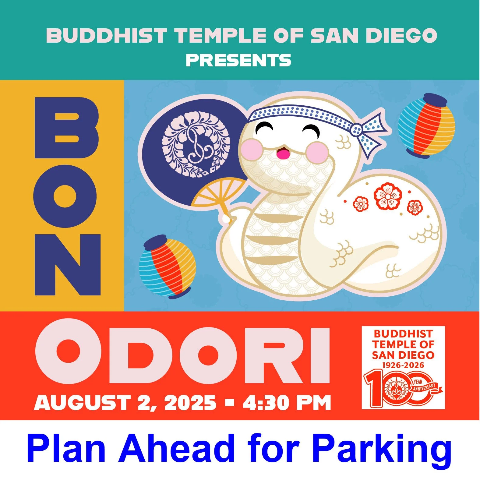 Thanks to Neighbors -- More Parking Options for Obon Service and Bon Odori