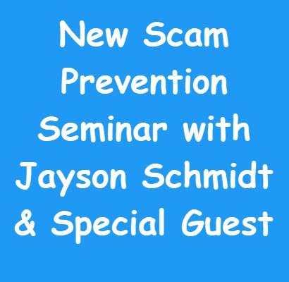 VIDEO WELCOME to New SCAM SEMINAR after Service April 19