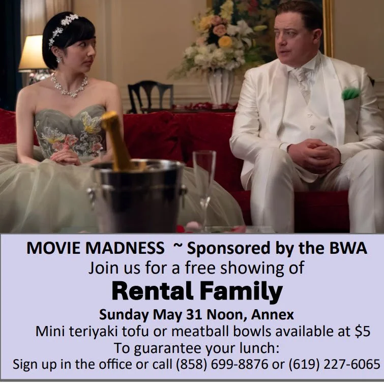 JOIN Us for BWA's Free Movie Madness - Rental Family -- See Food Options