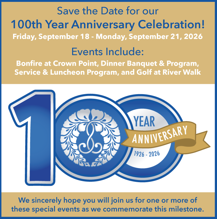 Save Dates Now for 100th Anniversary