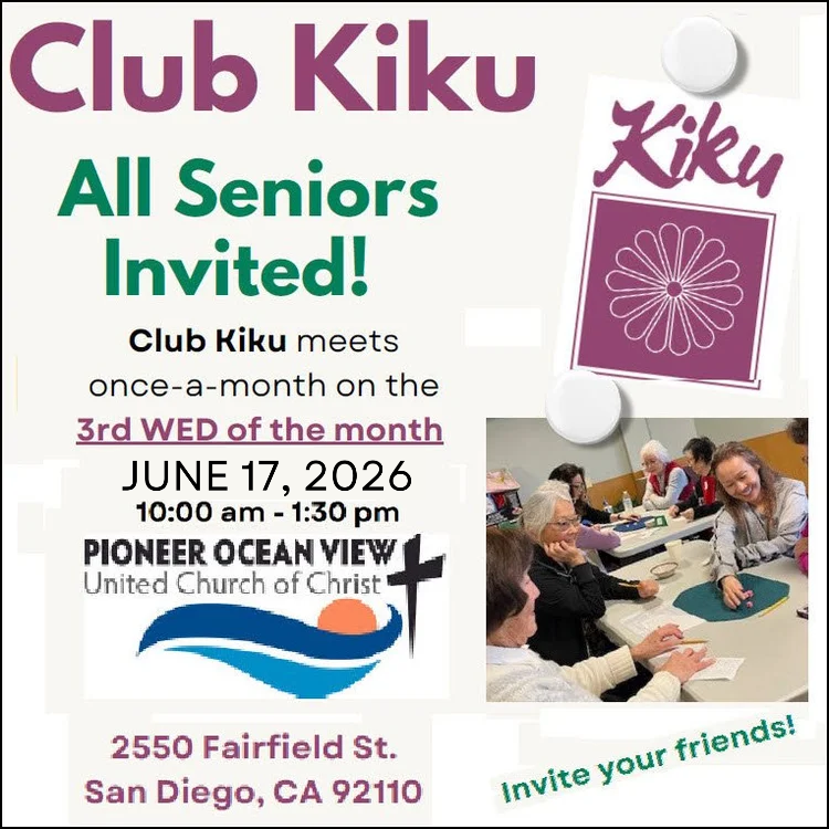 Reserve Now: Club Kiku for Seniors, Wednesday, June 17