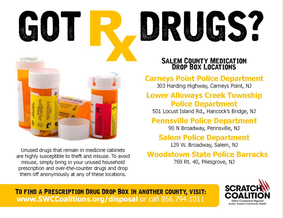 Most police departments in our area have safe disposal sites for you to get rid of your unwanted prescription pills. Remove the danger and clutter from your home today!