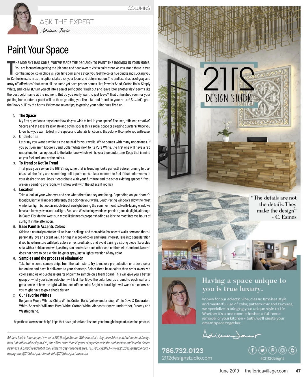 Sherwin Williams — Interior Design Blog — 2112 Design Studio