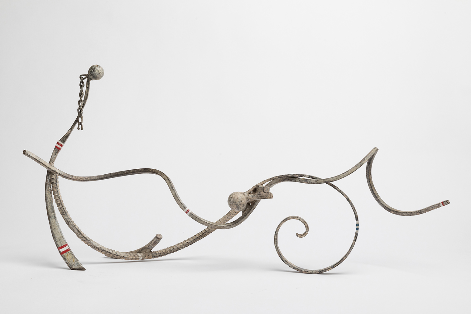 Lee Tribe, Bather 17. May Mirth Marie-Thérèse, 2016, steel, formed, welded, paint and wax, 15 x 30 ½ x 8”