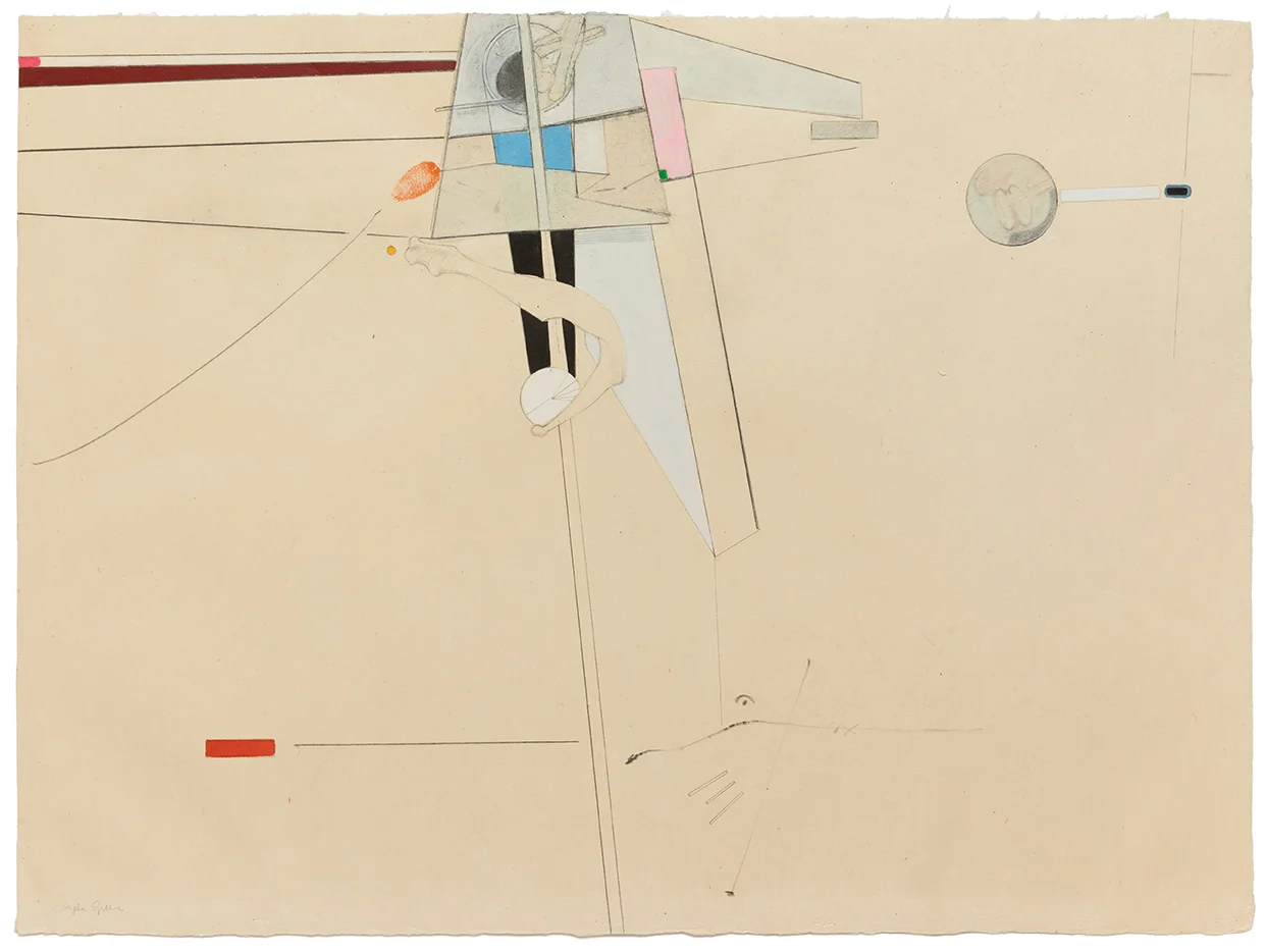 Stephen Greene, Biograph 24, 1967, mixed media on paper, 21 1/8 x 28 5/8”