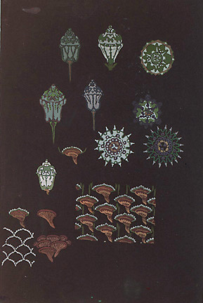 Anne-Marie Fontaine (d. 1940), France, Design for Sèvres Porcelain, c. 1930, gouache on paper, 21 x 14 1/2” framed