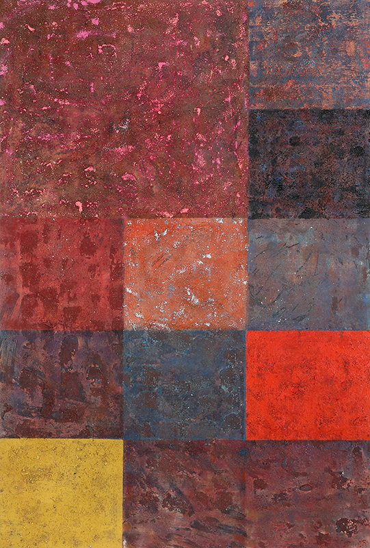 Pat Adams, Behold , 2004, mixed media on linen, 35 1/8 x 23 1/2”