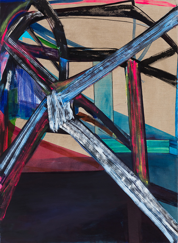 Laura Newman, Camera , 2017, acrylic, ink and oil on linen, 60 x 44”
