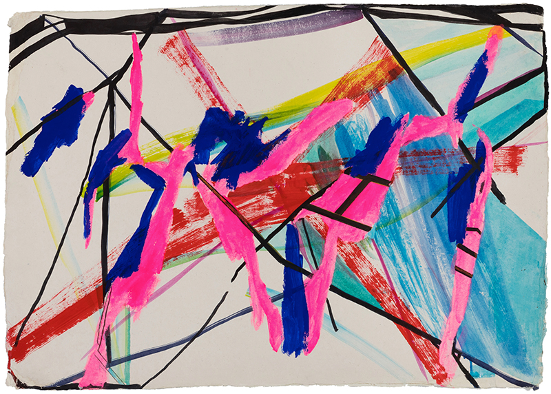 Laura Newman, Tatter 1 , 2017, acrylic, ink and flashe on handmade wasli paper, 22 x 30”