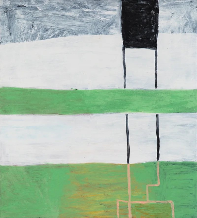 Elizabeth Dworkin, Frozen River, 2010, oil on board, 42 x 38”