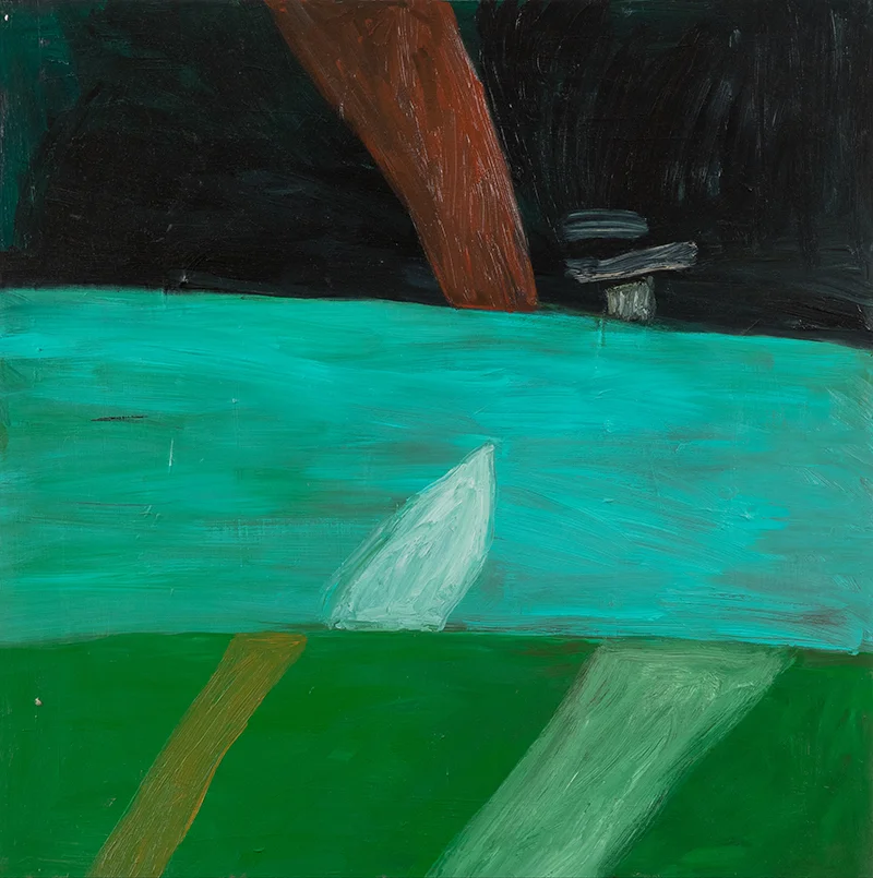 Elizabeth Dworkin, River , 2010, oil on board, 36 x 36”