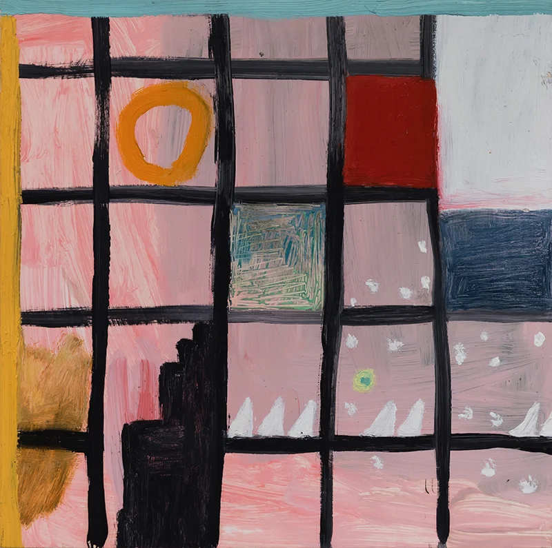 Elizabeth Dworkin, Lower Manhattan , 2011, oil on board, 12 x 12”